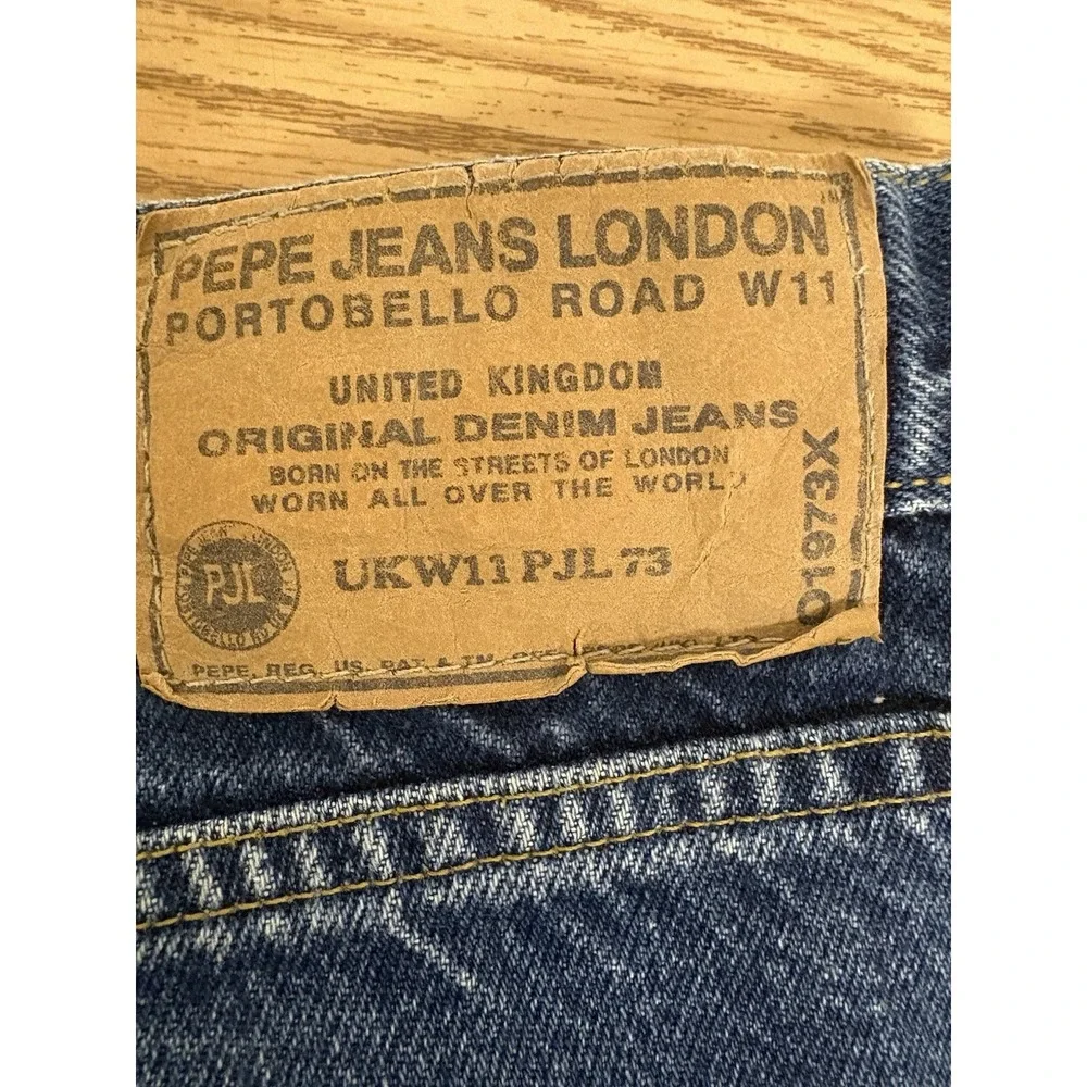 Y2K Pepe Jeans London Mens Blue Denim 38x34 Casual
